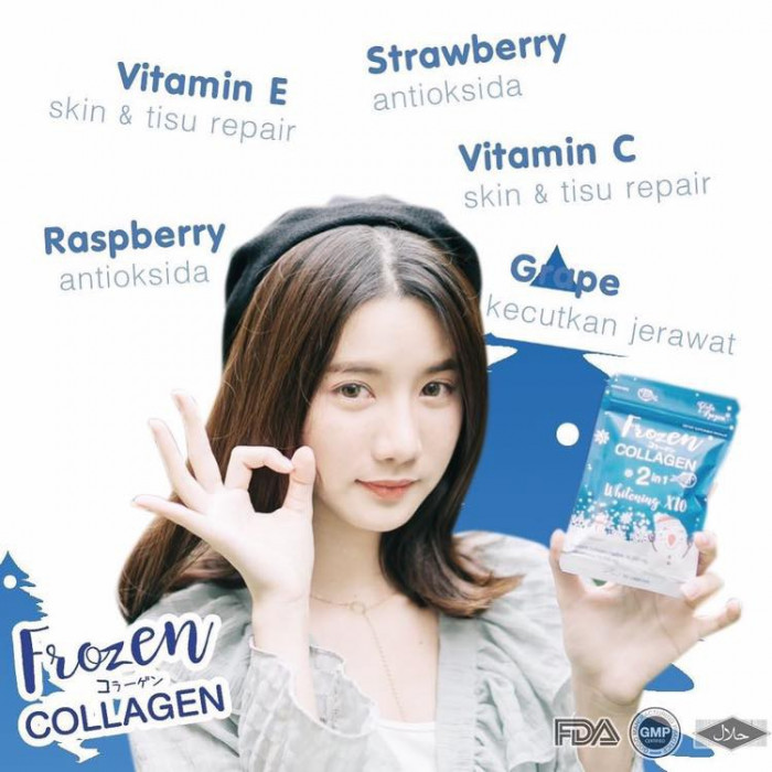 Frozen Collagen whitening x10 Collagen L-Glutathione Whitening Capsules Halal