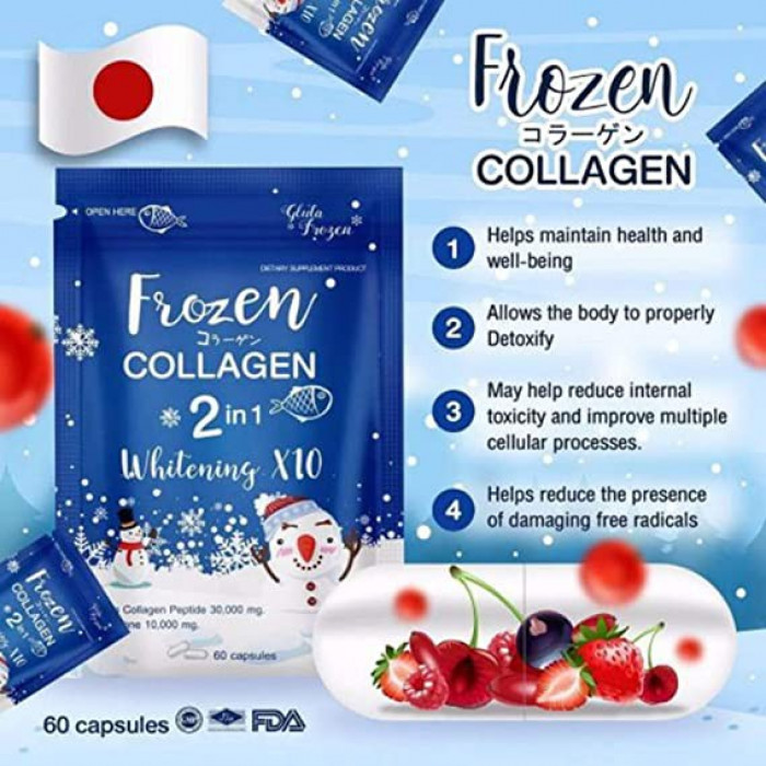 Frozen Collagen whitening x10 Collagène L-Glutathione Blanchissant Whitening Gélules Halal